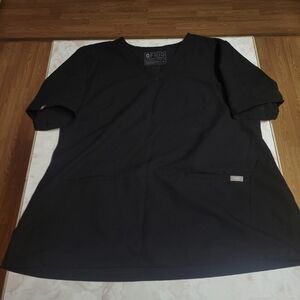 FIGS Casma Scrub Top Black XL Women’s Medical Scrubs